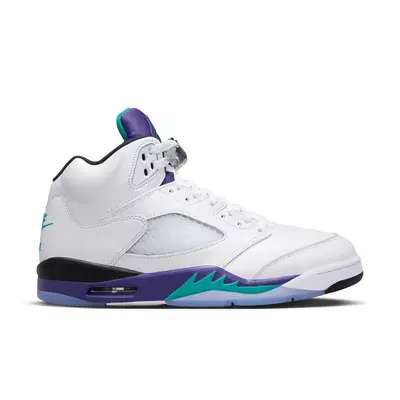 Jordan 5 Retro "Grape" Men's Shoe - white/new emerald/grape ice