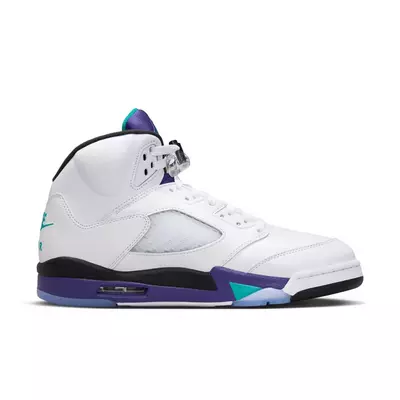 Jordan 5 Retro "Grape" Men's Shoe - white/new emerald/grape ice