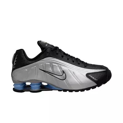 Nike Shox R4 "Metallic Silver/Black" Men's Shoe - metallic silver/black