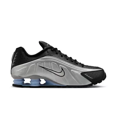 Nike Shox R4 "Metallic Silver/Black" Men's Shoe - metallic silver/black