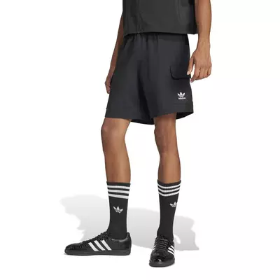 adidas Originals Men's Trefoil Essentials Woven Cargo Shorts - black