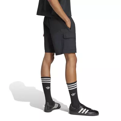 adidas Originals Men's Trefoil Essentials Woven Cargo Shorts - black