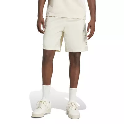adidas Originals Men's Trefoil Essentials Woven Cargo Shorts-White - white
