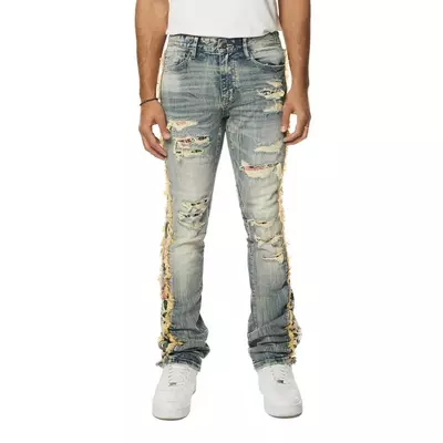 Smoke Rise Men's Tapestry Straight Fit Denim Jeans - Hillside Blue - blue