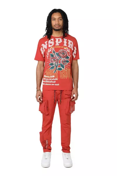 Smoke Rise Men's Utility Nylon Cargo Pants - Rust - rust