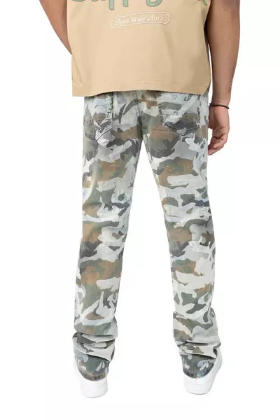 Smoke Rise Men's Flocked Aspen Straight Fit Jeans - Camo - camouflage