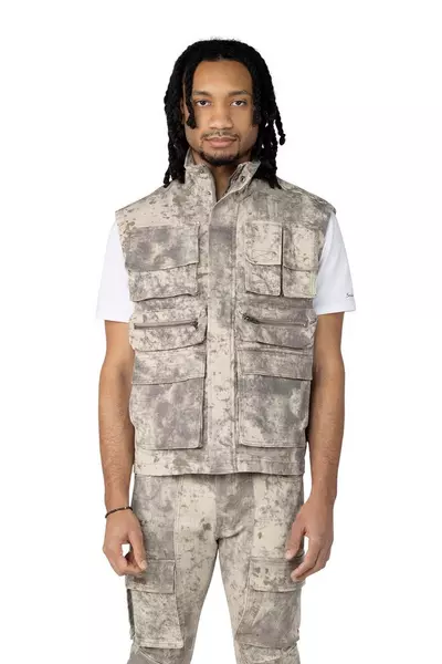 Smoke Rise Men's Twill Utility Vest - Solar Khaki - khaki