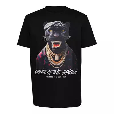 Streetz Iz Watchin' Men's Prince of the Jungle Tee - black