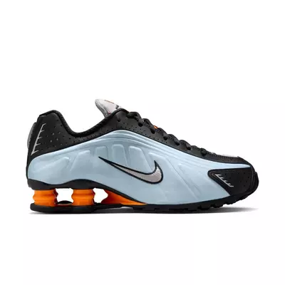 Nike Shox R4 "Blue Tint/Metallic Silver/Total Orange" Women's Shoe - blue/orange