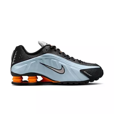 Nike Shox R4 "Blue Tint/Metallic Silver/Total Orange" Women's Shoe - blue/orange