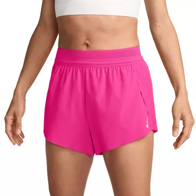 Nike Women's AeroSwift Dri-FIT ADV Mid-Rise Brief-Lined 3" Running Shorts - pink