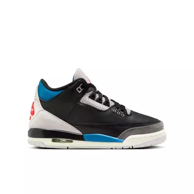 Jordan 3 Retro "Rare Air" Grade School Kids' Shoe - black/chile red/neutral grey