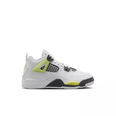 Jordan 4 Retro "Light Lemon Twist" Preschool Kids' Shoe - white/lemon twist/graphite