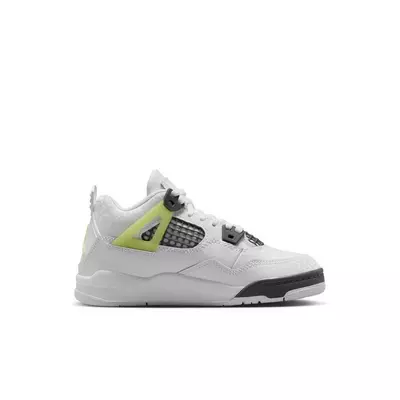 Jordan 4 Retro "Light Lemon Twist" Preschool Kids' Shoe - white/lemon twist/graphite
