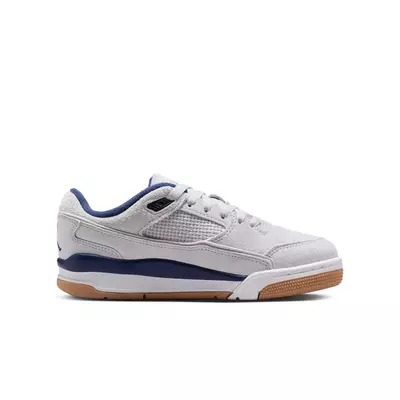 Jordan Flight Court "Neutral Grey/Midnight Navy/White" Grade School Boys' Shoe - grey/navy