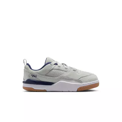 Jordan Flight Court "Neutral Grey/Midnight Navy/White" Preschool Boys' Shoe - grey/navy