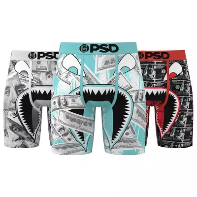PSD Men's Warface Money Underwear-3PK - multi-color